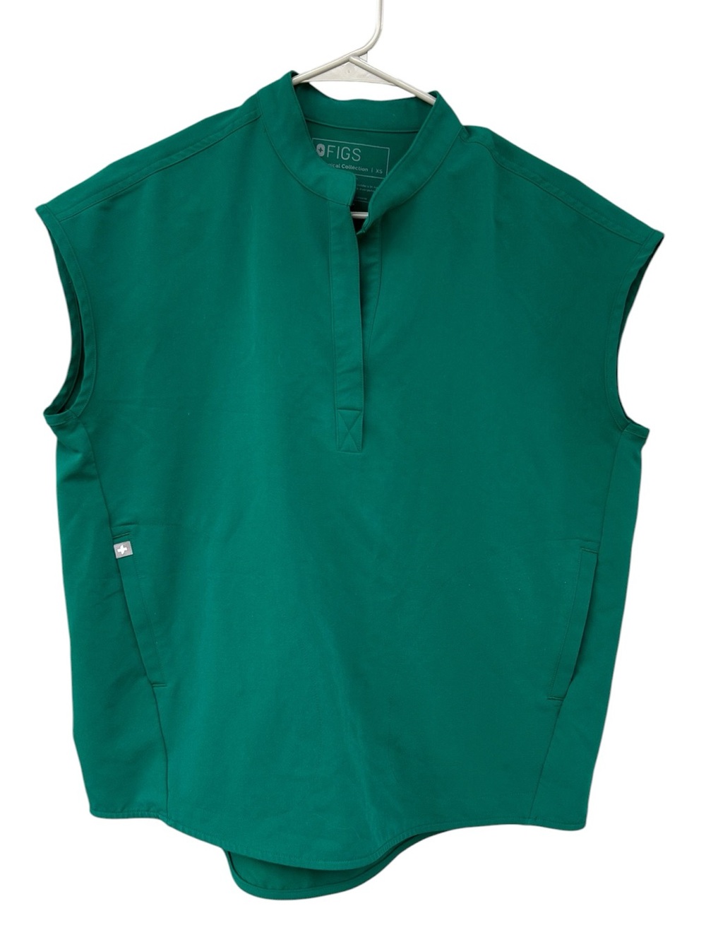 FIGS Rafaela Oversized Scrub Top - Size XS - PO #5295 - Hunter Green